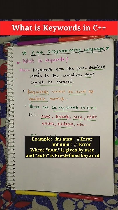 What is keywords in C++ ? #keywords #cpp #programming #viral #shorts ...