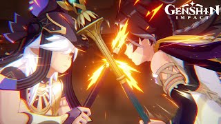 Cyno VS Sethos Cutscene Genshin Impact #genshinimpact
