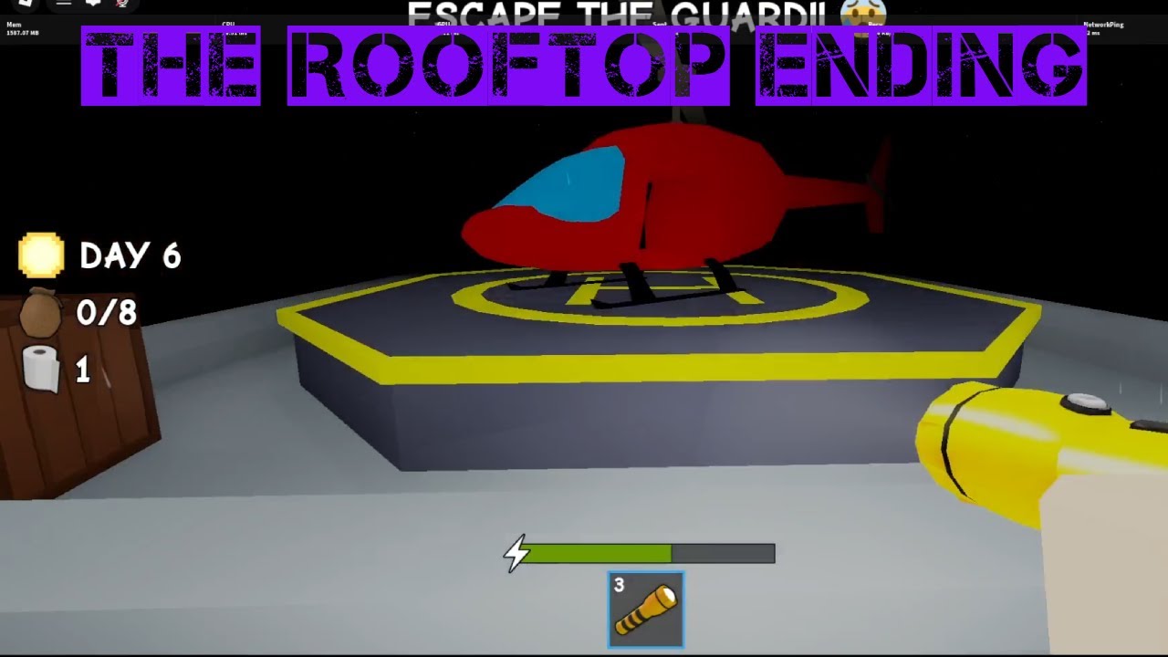 Roblox Gameplay: Dig To Escape | The Rooftop Ending (Easy mode)