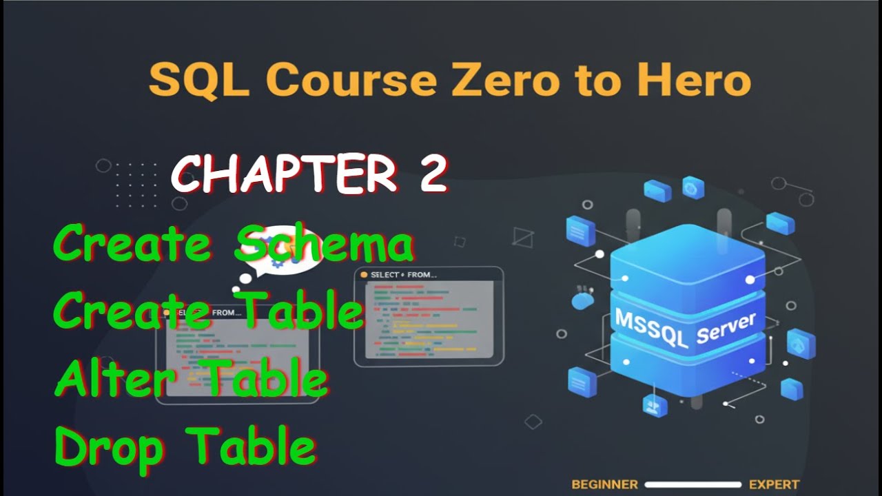 Chapter 2 : SQL Course Zero To Hero ☑ สร้าง SCHEMA Name ☑ สร้างตาราง☑ ...