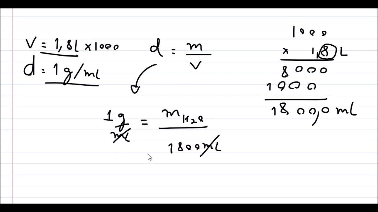 Relação entre densidade e volume, massa e número de mols - YouTube