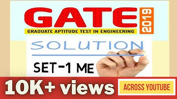 Unlock | GATE 2019 | SET-1 | Solution | Mechanical Engineering | by Harshvardhan Singh