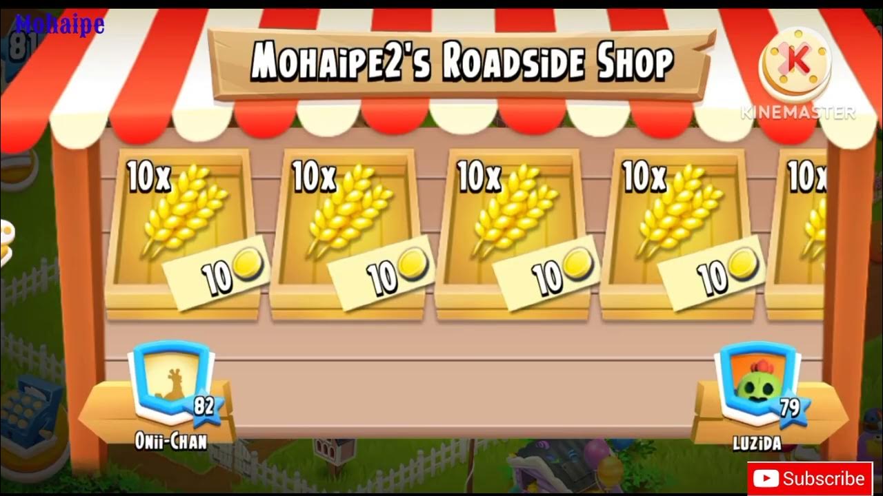 Selling and Harvesting Wheat in my Roadside Shop on My Hayday games