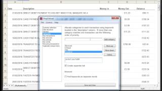 How to categorise transactions in Excel using DropToExcel