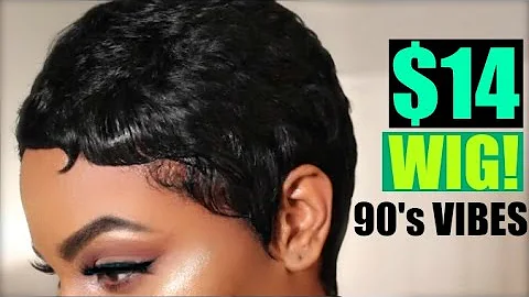 I CUT MY HAIR! SIKE! IT'S A $14 WIG! 90's VIBES OU...