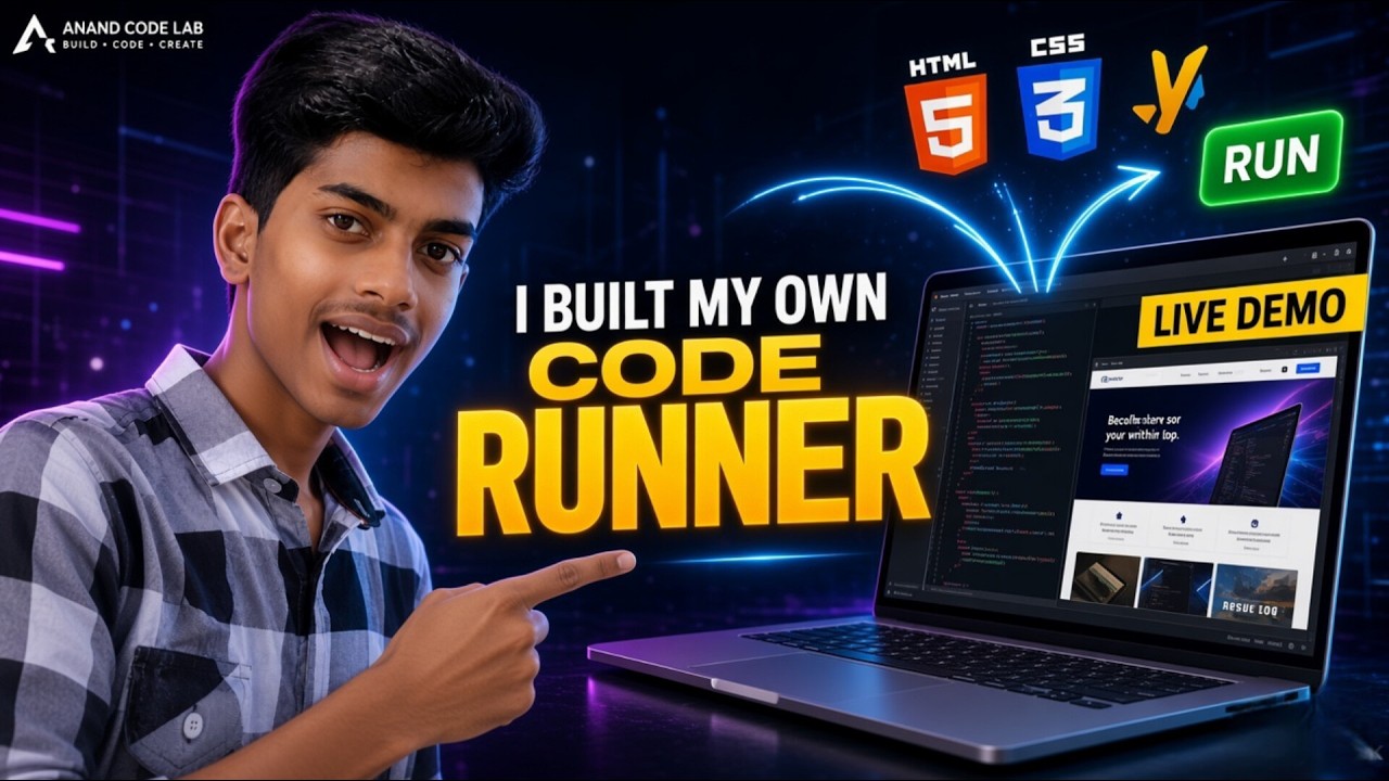 🔴 LIVE: I Built My Own Code Runner! 💻🚀 | Project Showcase | ANAND CODE ...