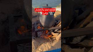 فخارة اللحم بالخضار والرز ع الحطب مرحبتين_ومرحبا food cooking فخارة لحم