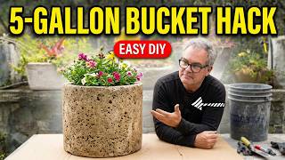 How I up cycle(recycle) a typical beaten up 5 gallon pail into an aged limestone concrete planter! 