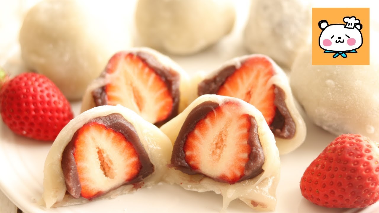 レンジで簡単 いちご大福の作り方 冷めてももちもち Strawberry Daifuku Mochi Easy Recipe Hidamari Cooking Youtube