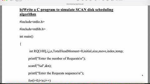 OS Lab || SCAN Scheduling || C Program to implement || Operating Systems Lab || Disk Scheduling