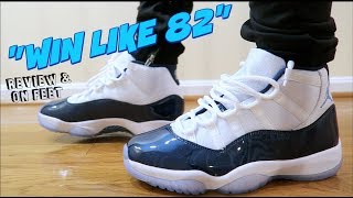 air jordan 11 win like 82 on feet