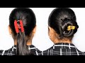 5 Easy Clutcher Hairstyles for Girls 😍 | Stylish Low Bun Hairstyles ✨ Easy Everyday Hair Hacks