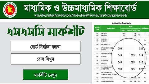 মার্কশীট সহ এসএসসি রেজাল্ট ২০২২| sssc result with marksheet | how to check ssc result 2022|