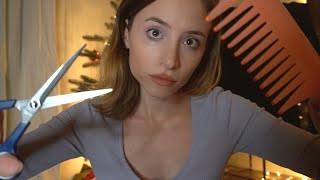 giving you a *LIFE-CHANGING* haircut ASMR (binaural sounds + soft spoken) screenshot 4