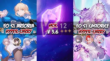 E0S1 Saber x Castorice || Memory Of Chaos Floor 12 (3-Stars) || Honkai Star Rail 3.6