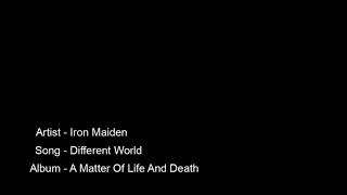 Iron Maiden  Different World hd  