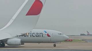 Foggy Day Taxiing and Takeoff from DFW International Airport | American Airlines Boeing 737
