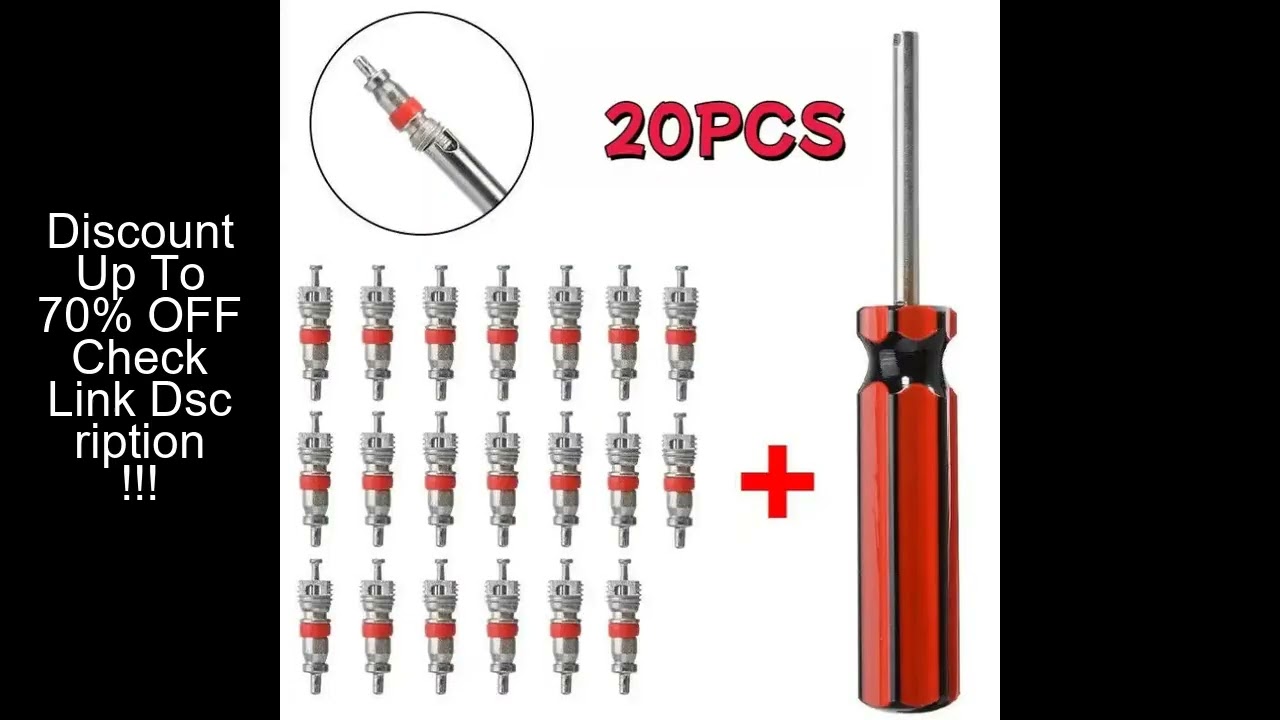 20pcs Car Tire Valve Core Removal Tools Insert With Remover Tool For Car Bike Motorcycle Wheel Valve