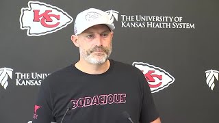 Chiefs offensive coordinator Matt Nagy speaks as team prepares for Raider Week