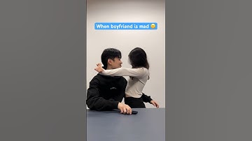 When boyfriend is mad VS girlfriend.. #viral #funny #couple