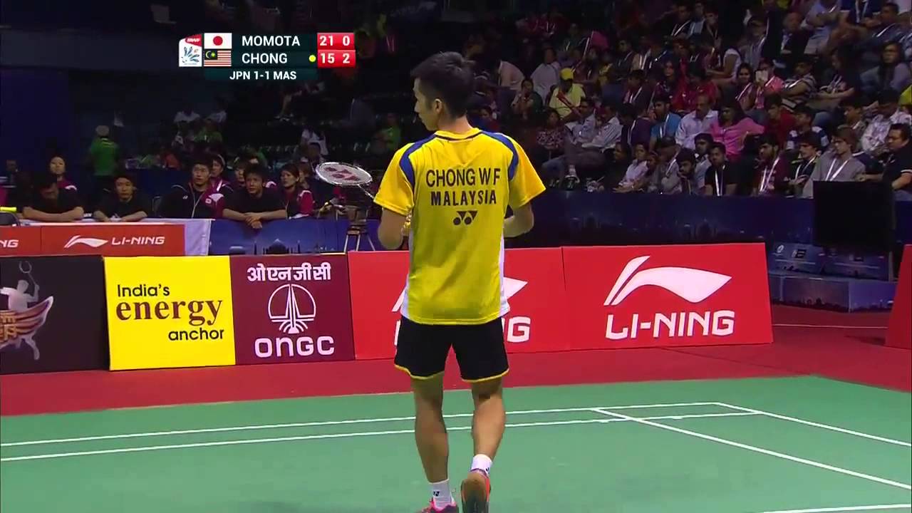 2014 Thomas Cup Final Malaysia Vs Japan Chong Wei Feng Vs Kento Momota Youtube