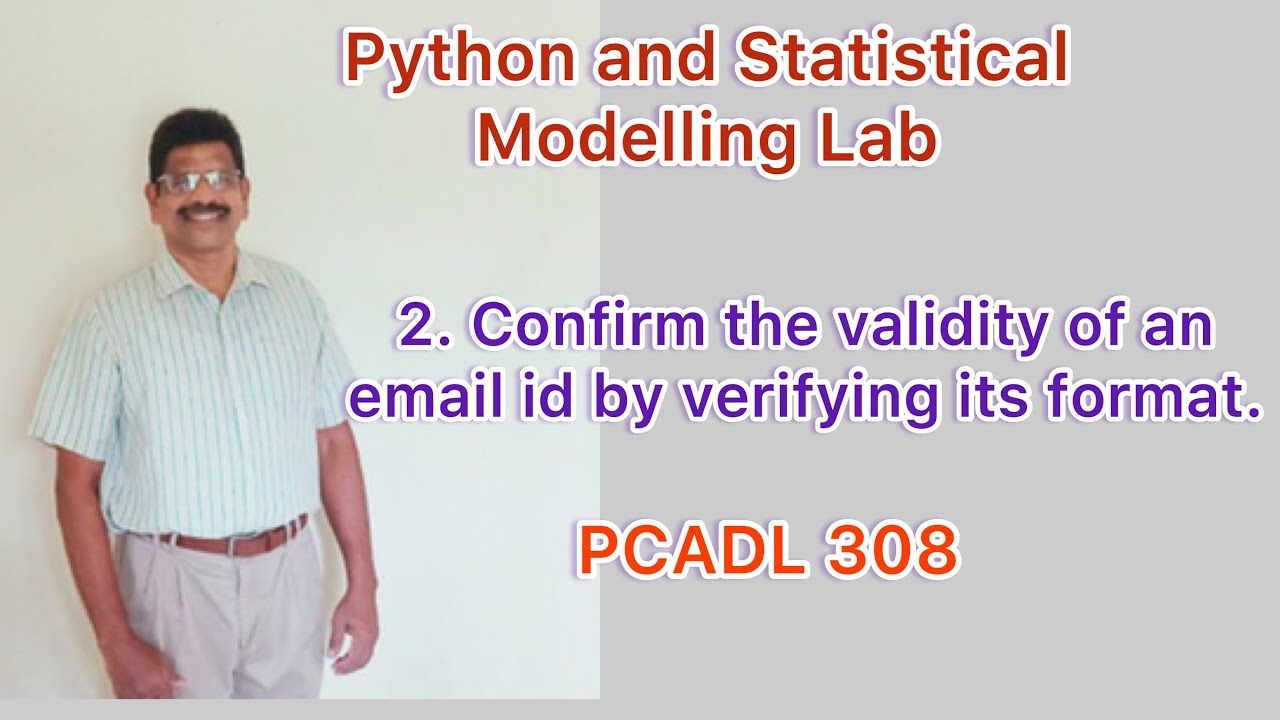 2/ Confirm the validity of an email id by verifying its format. - YouTube