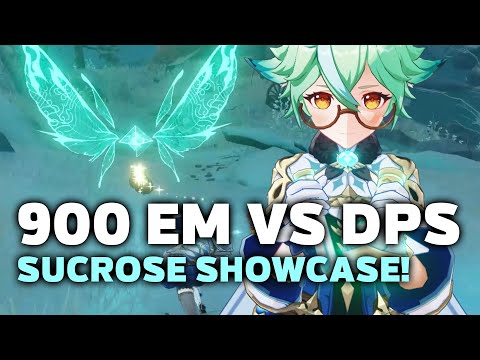 MAX LVL 900 Elemental Mastery Sucrose with COMPARISONS! (Genshin Impact)