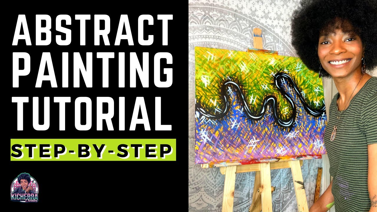 Step By Step Abstract Acrylic Painting Tutorial for Beginners #