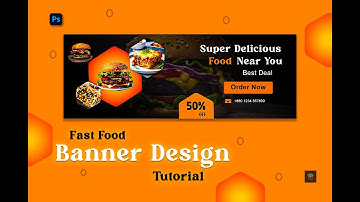 Easy way to make a burger banner design | Photoshop Tutorial  | Step by step tutorial for designers