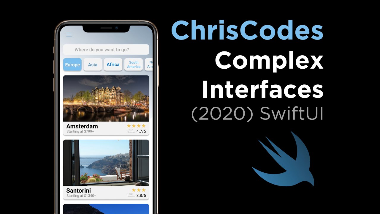 (2020) SwiftUI Complex Interfaces - Intermediate Tutorial - Vacation ...