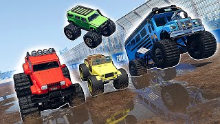 Monster Trucks Obstacles Battle #11 - BeamNG Drive