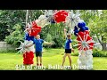 4th of July Balloon Decor (Balloon Arch, Balloon Fireworks)