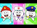 Brush Your Teeth with Occupations | Professions Song | Healthy Habits | Kids Songs | Doctor Sophia