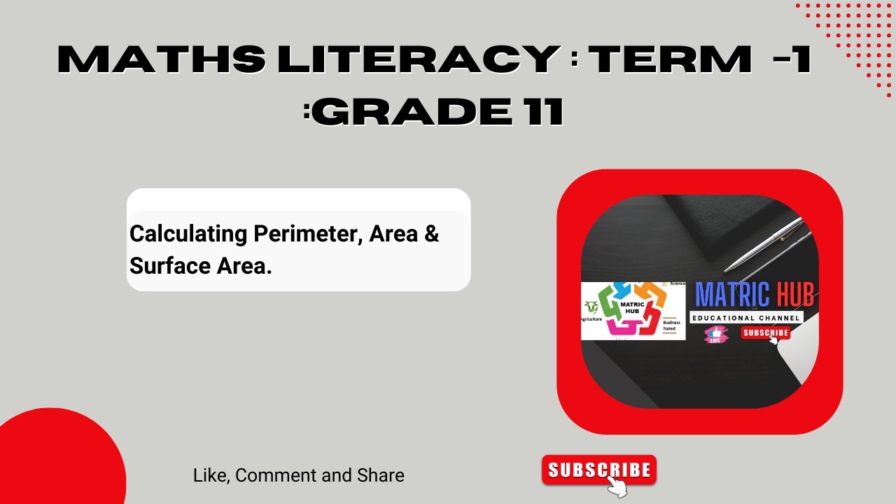 Maths Literacy Grade 11- Term 1: Calculating Perimeter, Area &Surface Area.