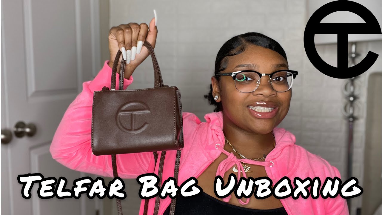 UnBoxing TELFAR Small Tan & Medium Black Shopping Bag