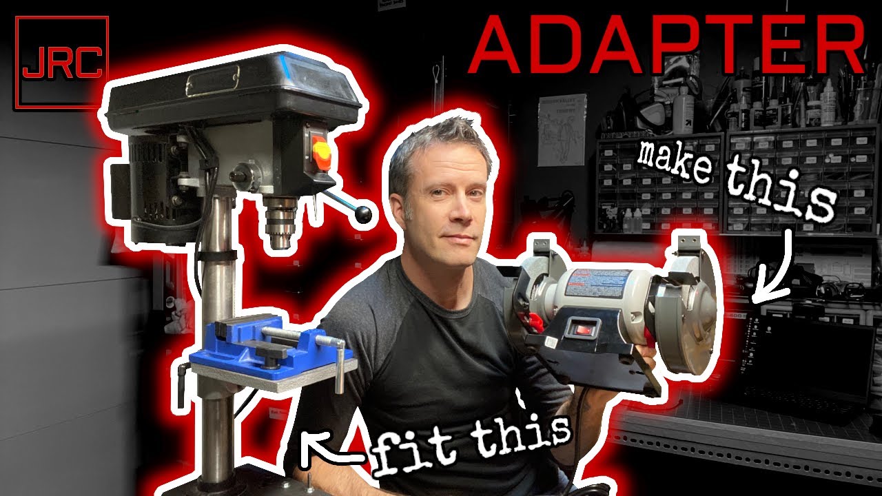 Drill press grinder mount using a DIY adapter! YouTube