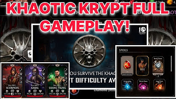 Mk Mobile KHAOTIC KRYPT Full Floor Gameplay! - Mk Mobile Khaotic Krypt