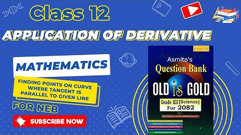 Find Point on Curve Where Tangent is Parallel to Given Line | Class 12 NEB | Derivatives Application