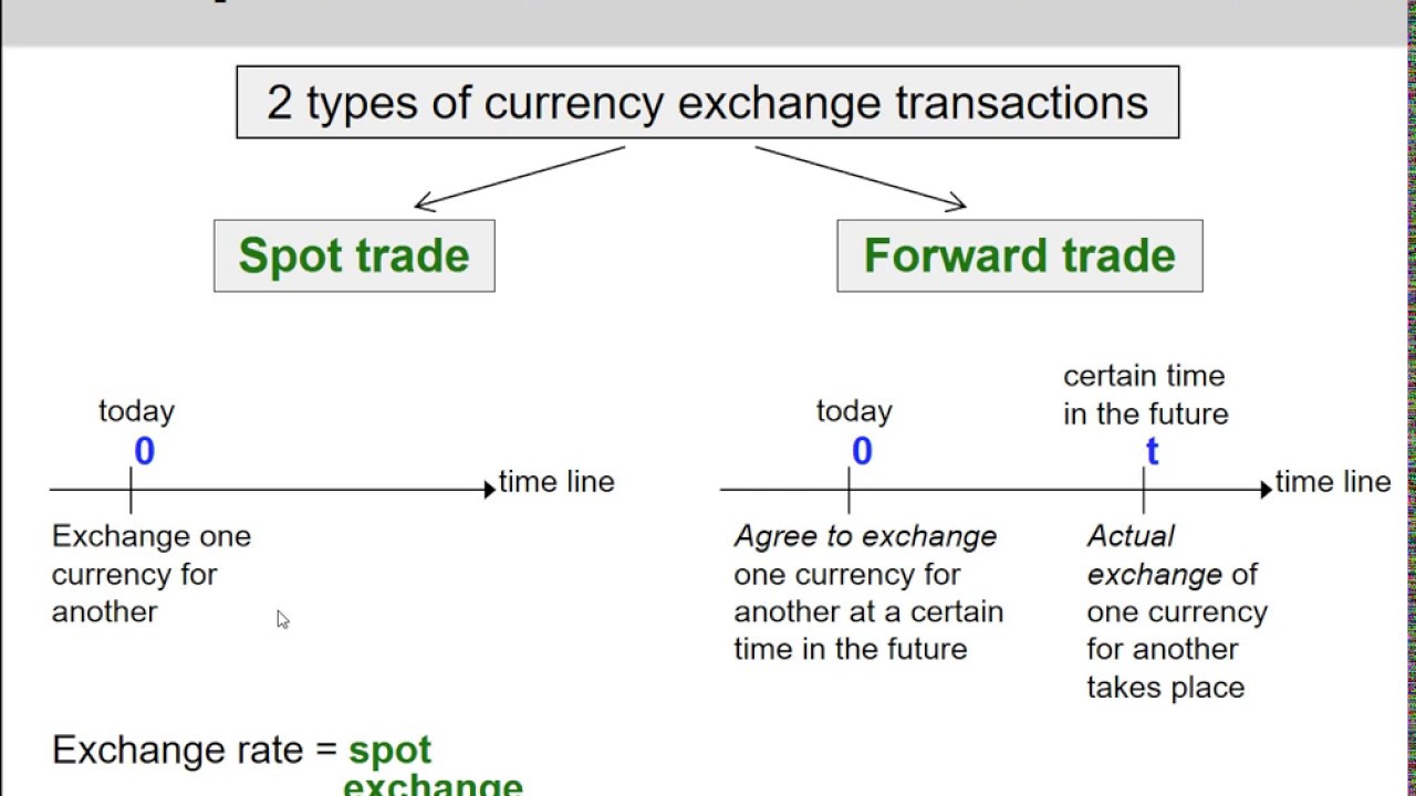 What are the two types of exchange rate transactions?