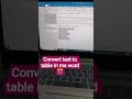 MS Word Me Text Ko Table Me Convert Karna✅