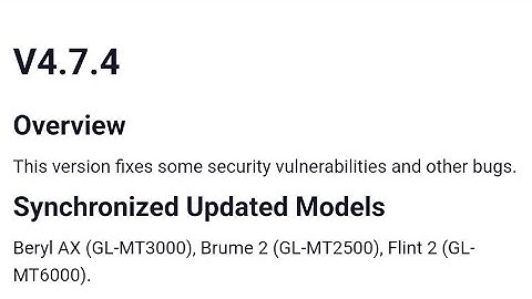 GL-iNet MT3000 WiFi6 Upgrade Firmware 4.7.4