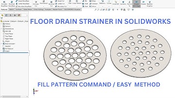 How to make Drain Strainer in solidworks | Easy method | solidworks tutorial