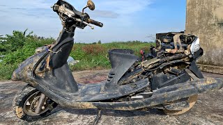 Fully restored 20 years old Attila Victoria – Restoration SYM motorcycle