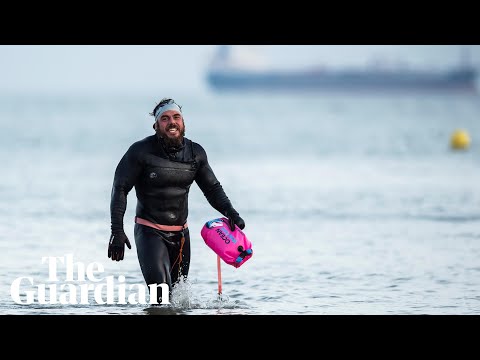 Adventurer completes record swim around Britain's coastline