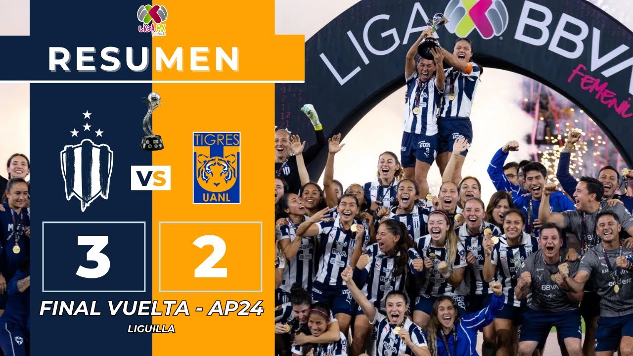 RAYADAS vs TIGRES FEMENIL | Final Vuelta LIGA MX FEMENIL Apertura 24 ...