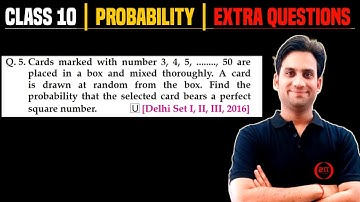 Cards marked with number 3, 4, 5,....., 50 are placed in a box and mixed thoroughly. A card is drawn