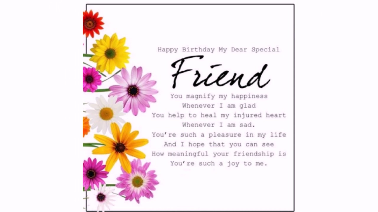 Top Birthday Wishes For Special Friend - YouTube
