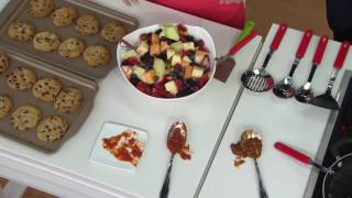 Set of 4 Silicone No Mess Cooking Utensils by Lori Greiner on QVC