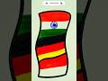 🇮🇳+🇩🇪+🇮🇩 independence day drawing | republic day drawing #shorts #art #independenceday