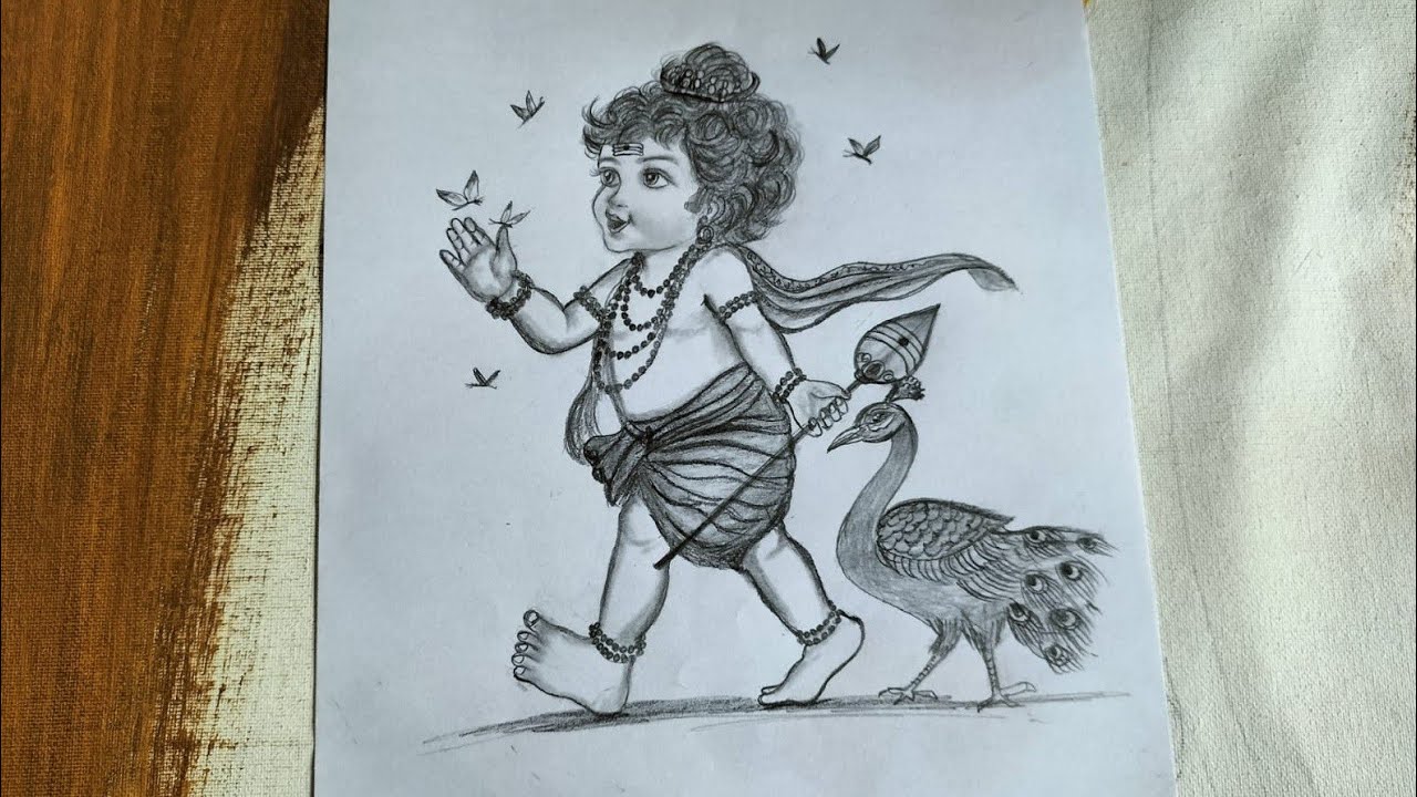 Murugan  drawing easy l Karthikeya Pencil drawing